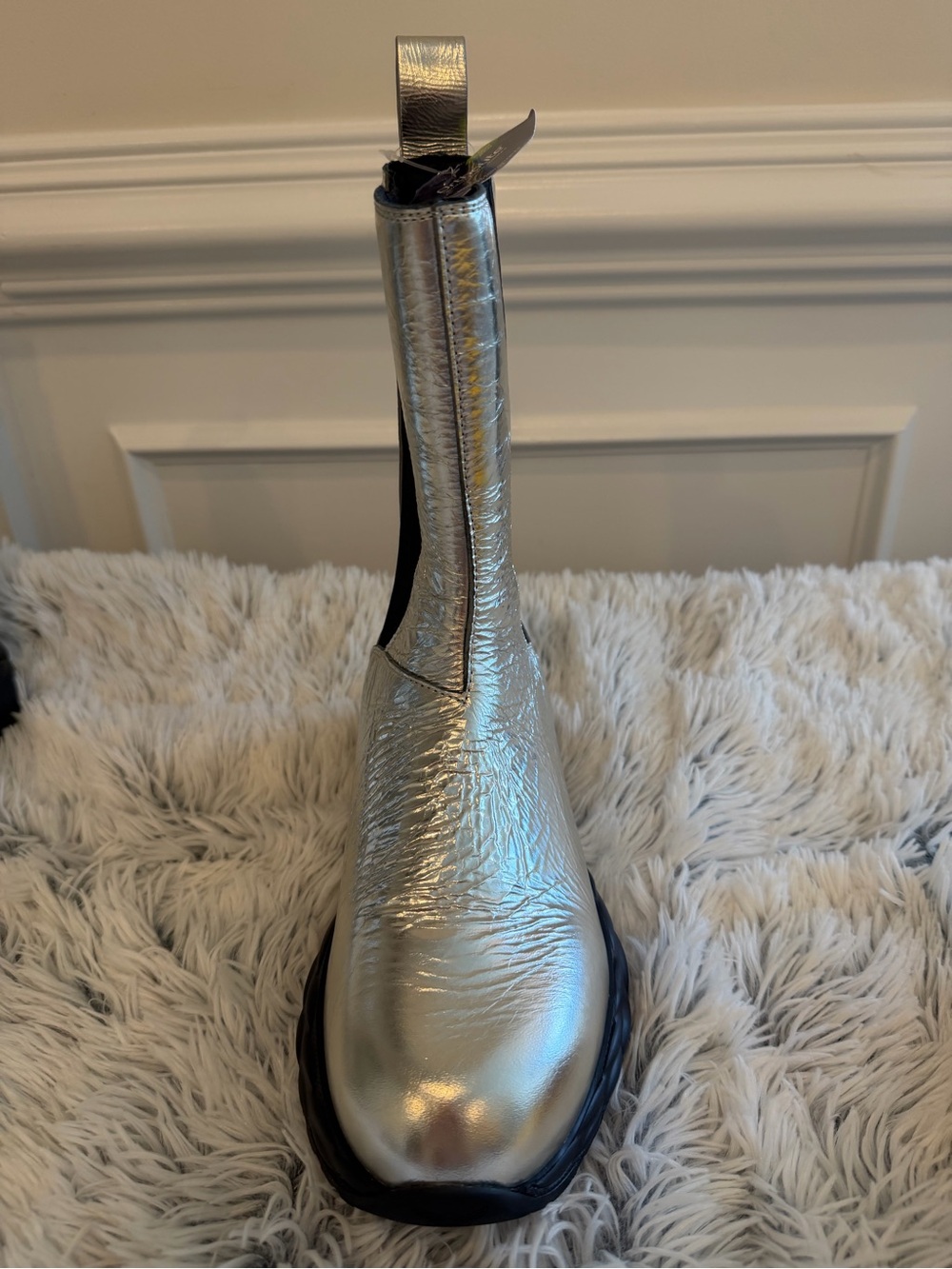 MCM silver Boots Women Size 10 - Picture 13 of 16